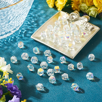 60Pcs 2 Colors Electroplate Glass Beads EGLA-TADJ0001-19E-1