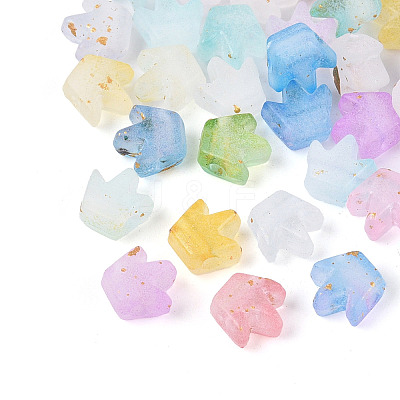 Frosted Transparent Acrylic Beads FACR-T009-01A-1