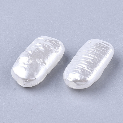 ABS Plastic Imitation Pearl Beads X-OACR-T017-16-1