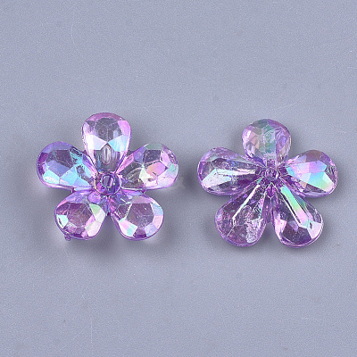 Transparent Acrylic Bead Caps TACR-T007-05E-1