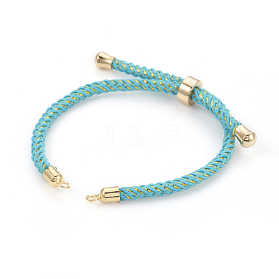 Adjustable Nylon Cord Slider Bracelet Making MAK-F026-A-G-1