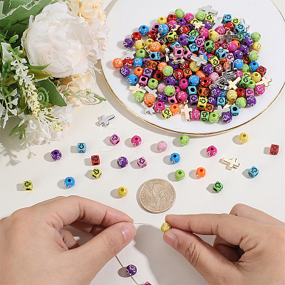 800Pcs Acrylic Beads MACR-PA0001-42-1