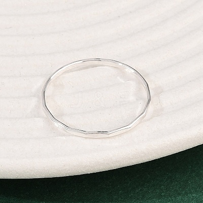 925 Sterling Silver Plain Band Finger Rings RJEW-P165-01A-S-1