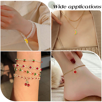 9Pcs 9 Styles Brass Enamel Pendants KK-BBC0019-50-1