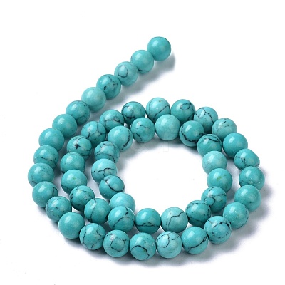 Synthetic Turquoise Beads Strands G-C180-02B-1