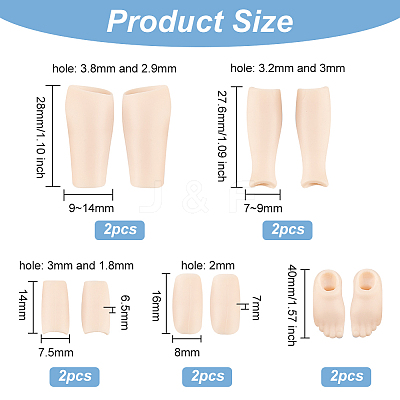 PVC Doll Body Set DIY-WH0320-24B-1