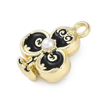 Rack Plating Alloy Enamel Pendants PALLOY-P309-05G-03-1