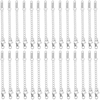 50Pcs 304 Stainless Steel Chain Extender STAS-BBC0005-49-1