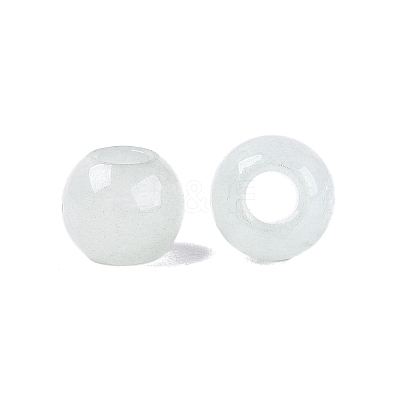 Natural White Jade European Beads G-Q607-01A-10-1