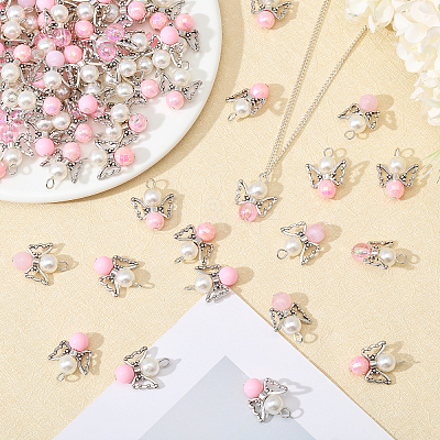 Acrylic & Alloy Pendant PALLOY-CA00011-1
