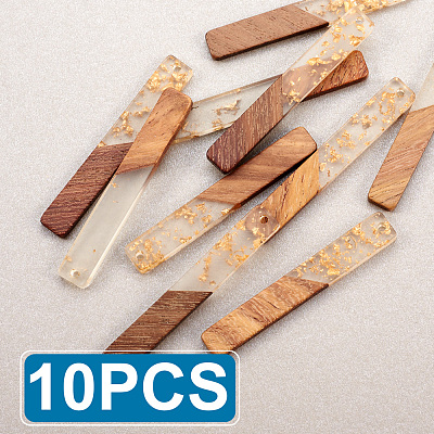 Resin & Walnut Wood Big Pendants RESI-TAG0001-02-1