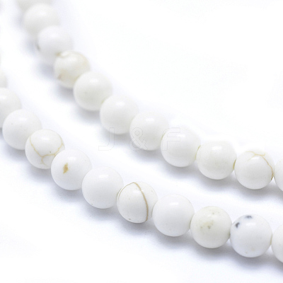 Natural Magnesite Beads Strands TURQ-G148-09-4mm-1