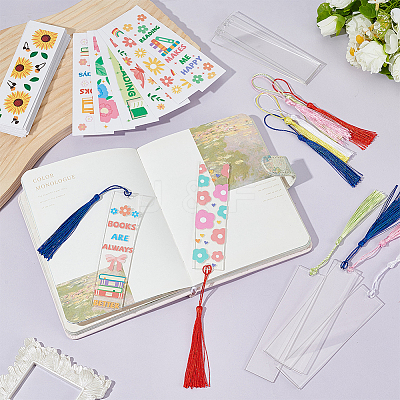 DIY Mixed Pattern Plastic Bookmarks Making Kits DIY-PH0030-21-1