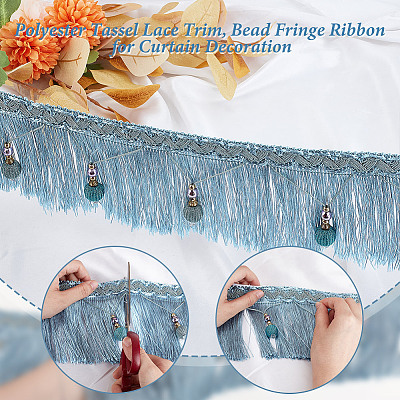 6M Polyester Tassel Lace Trim OCOR-OC0001-51B-1