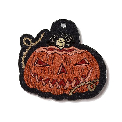 Halloween Printing Acrylic Pendants FIND-K017-01B-1