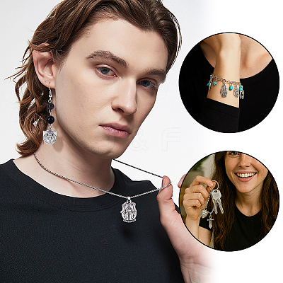 Tibetan Styles Alloy Pendants FIND-PH0027-26-1