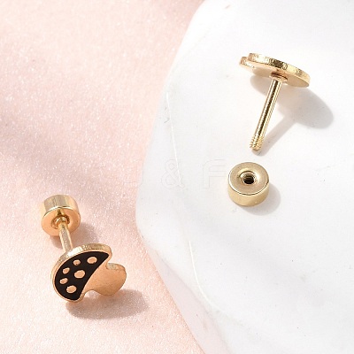 304 Stainless Steel Stud Earrings EJEW-F396-02A-G-1