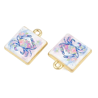 Ocean Theme Printed Alloy Pendants AL-CBA49CA-08A-1