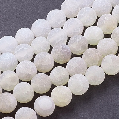 Natural Weathered Agate Beads Strands G-G589-10mm-03-1