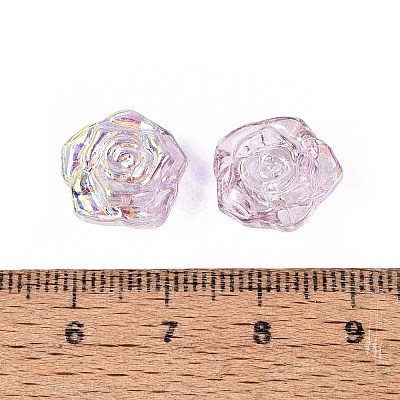 Electroplate Transparent Glass Beads Strands EGLA-N056-02A-04-1