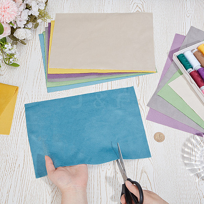 12Sheets 6 Colors Jewelry Flocking Cloth DIY-CY0004-14B-1