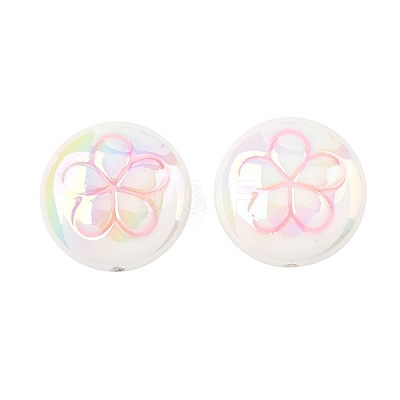 2Pcs UV Plating Acrylic Beads FIND-C067-03H-1
