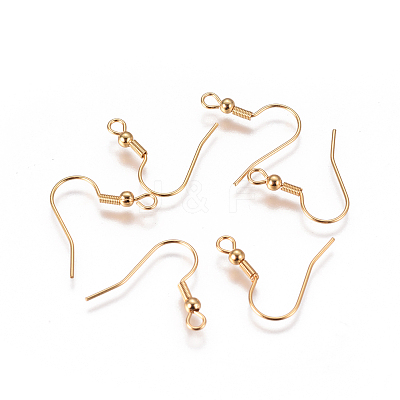 316 Surgical Stainless Steel Earring Hooks STAS-F227-30-G-1