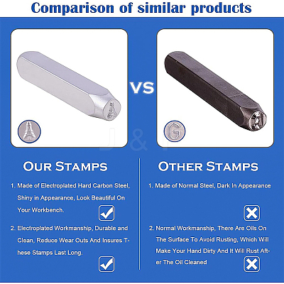 Iron Seal Stamps AJEW-BC0001-05K-1