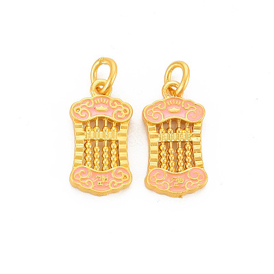 Rack Plating Alloy Enamel Pendants ENAM-S130-04B-1