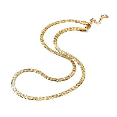 201 Stainless Steel Herringbone Chain Necklaces NJEW-P282-01G-1