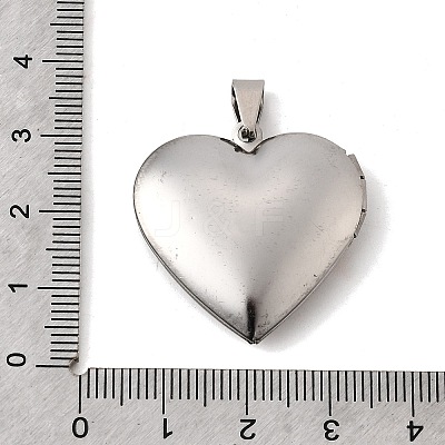316 Stainless Steel Locket Pendants STAS-N0016-18C-P-1