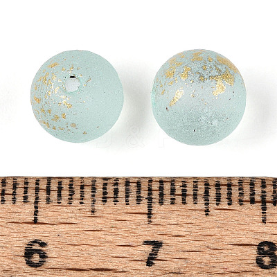 Baking Paint Glass Beads DGLA-N014-8mm-01K-1