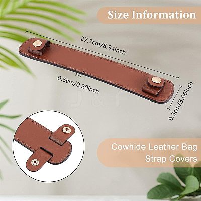 3Pcs 3 Colors Cowhide Leather Bag Strap Covers FIND-OC0002-05-1
