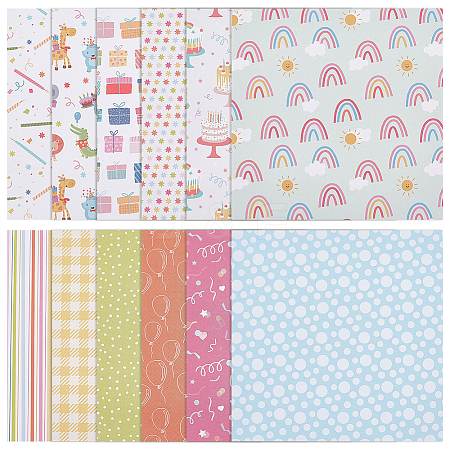 24 Sheets 12 Styles Scrapbook Paper Pads DIY-WH0308-216-1