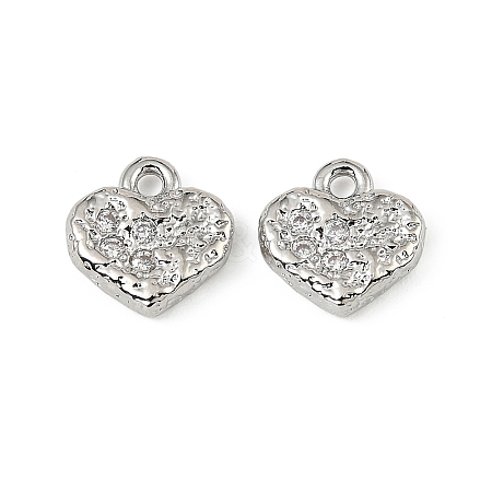 Brass Micro Pave Cubic Zirconia Pendants KK-D106-04P-1