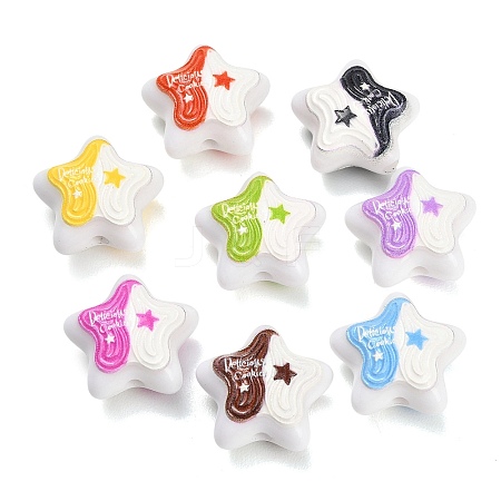 Two Tone Opaque Acrylic Beads AC-CBA36B6-06-1