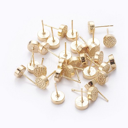 Brass Stud Earrings KK-O104-18G-NF-1