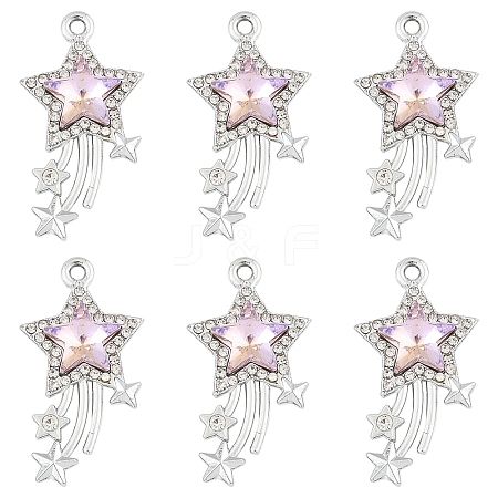 10Pcs Glass Pendants GLAA-YW0004-64B-02-1