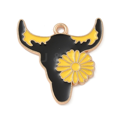 Western Cowboy Theme Alloy Enamel Pendants ENAM-A008-22KCG-01-1