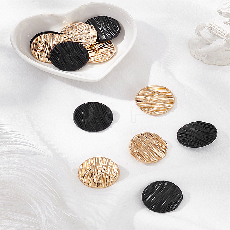 1-Hole Alloy Shank Buttons BUTT-LP0001-64B-1