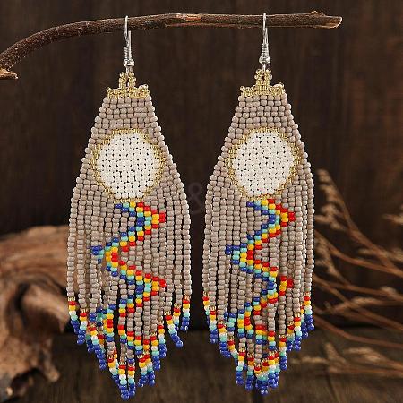 Bohemian Style Tassel Dangle Earrings HK8665-1-1