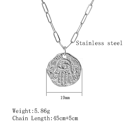 304 Stainless Steel Pendant Necklaces QZ6999-6-1