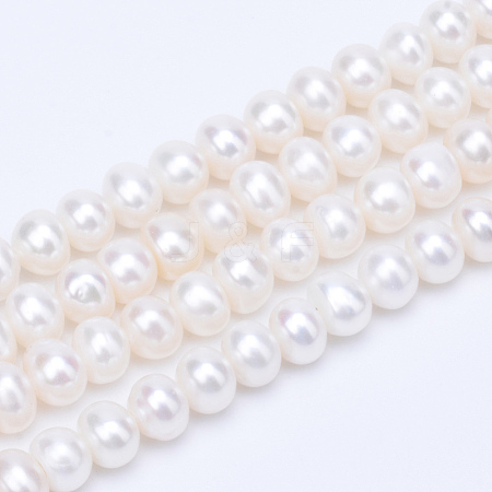 Natural Cultured Freshwater Pearl Beads Strands PEAR-R063-08-1-1