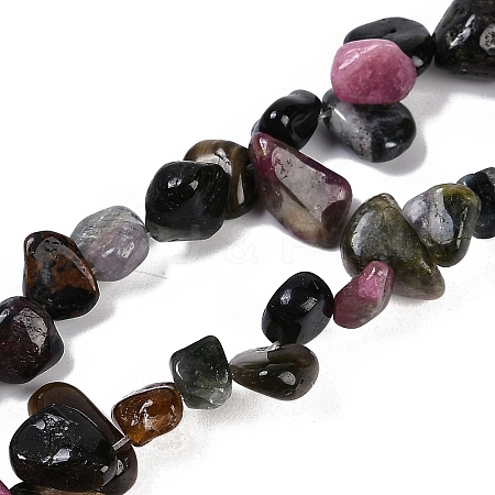 Natural Colorful Tourmaline Nuggets Beads Strands G-B125-A12-01-1