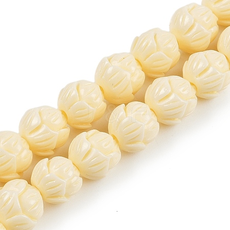 Synthetic Coral Carved Beads Strands CORA-C003-07-1