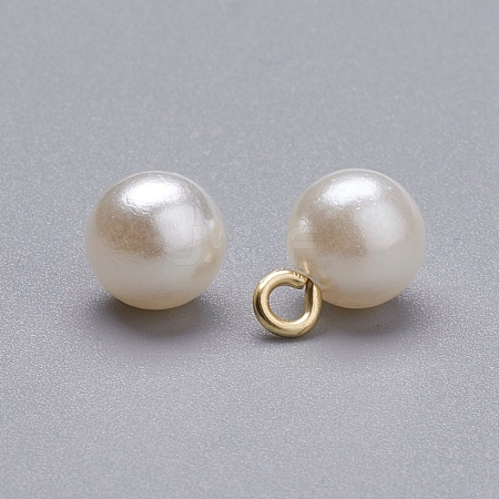 Acrylic Pearl Pendants IFIN-I031-01G-1