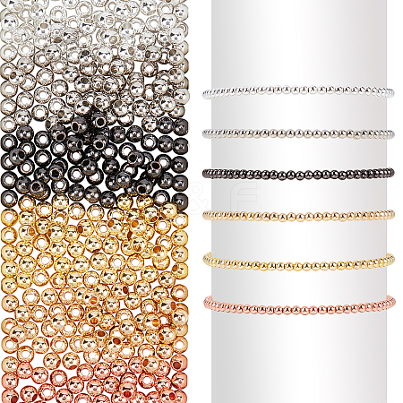 360Pcs 6 Style 2 Sizes Brass Beads KK-PH0001-71-1