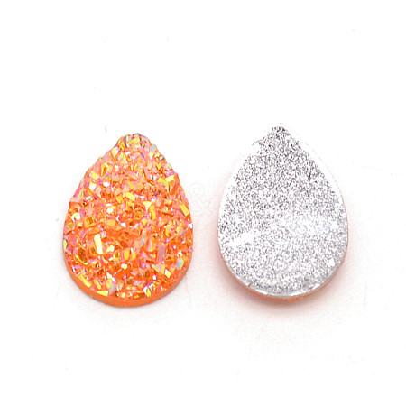 Druzy Resin Cabochons RESI-WH0026-01F-1