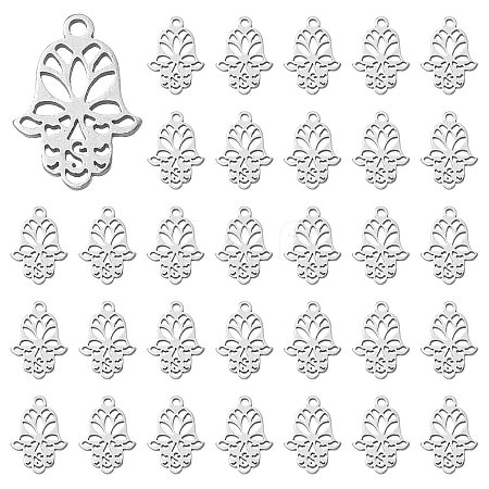 30Pcs 201 Stainless Steel Pendants STAS-CJ0002-36-1
