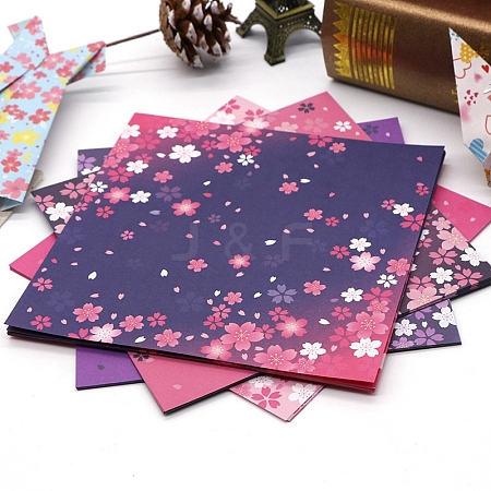 Square with Sakura Pattern Origami Paper PAAG-PW0012-61A-1